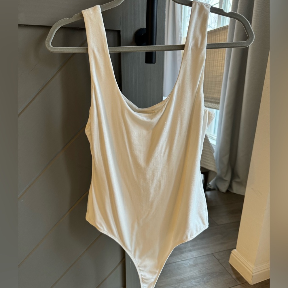 Open Edit white bodysuit